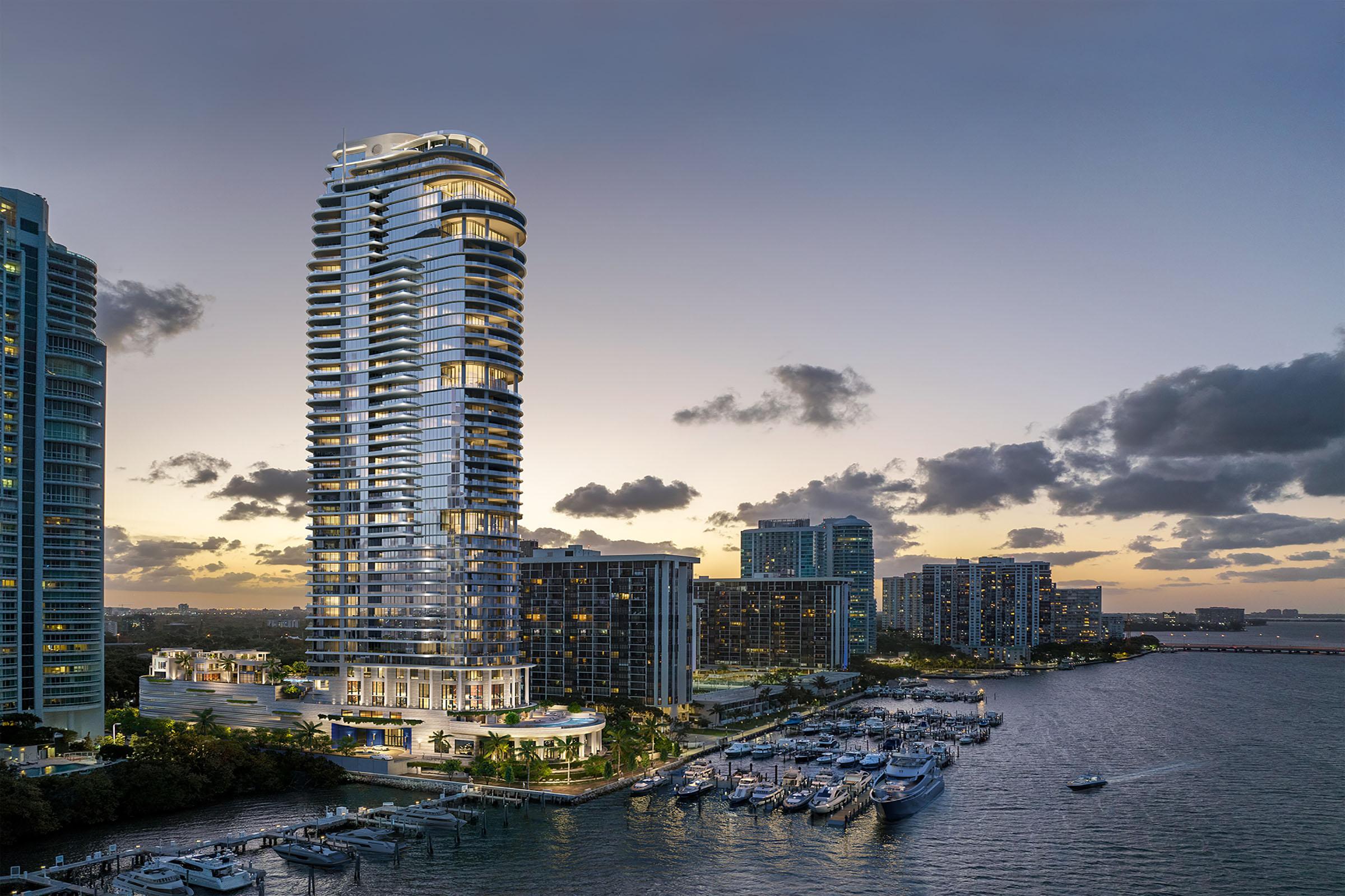 Rendering of St 瑞吉斯 Residences Miami Brickell View of Building