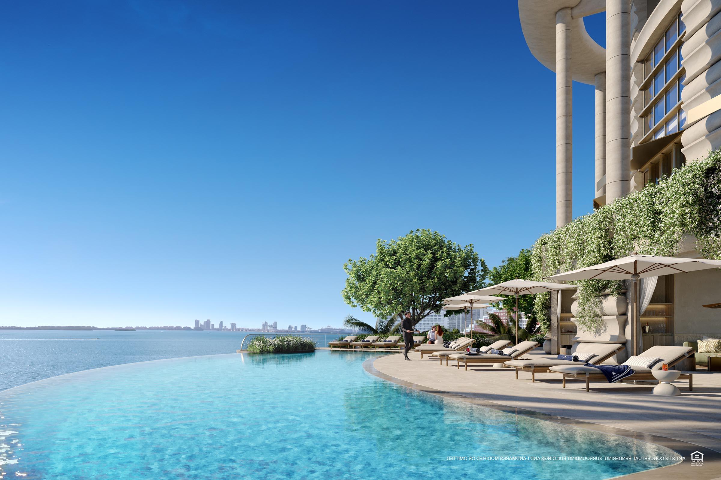 Rendering of St 瑞吉斯 Residences Miami East Pool